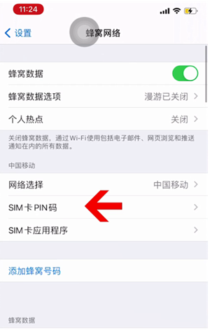 太谷苹果14维修网分享如何给iPhone14的SIM卡设置密码 