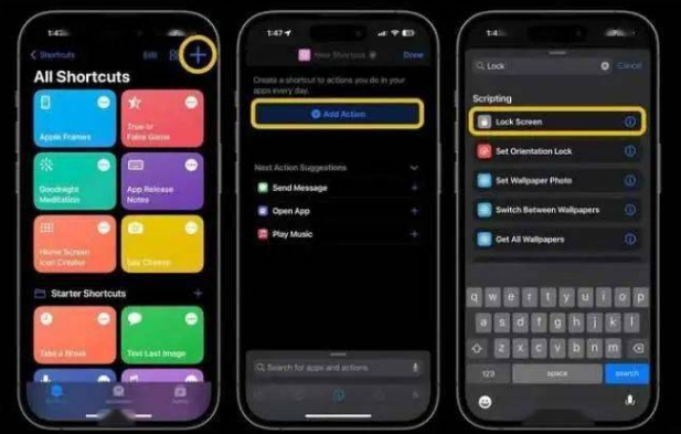 太谷苹果14锁屏维修店分享iPhone14升级iOS16.4后如何创建锁屏快捷方式 
